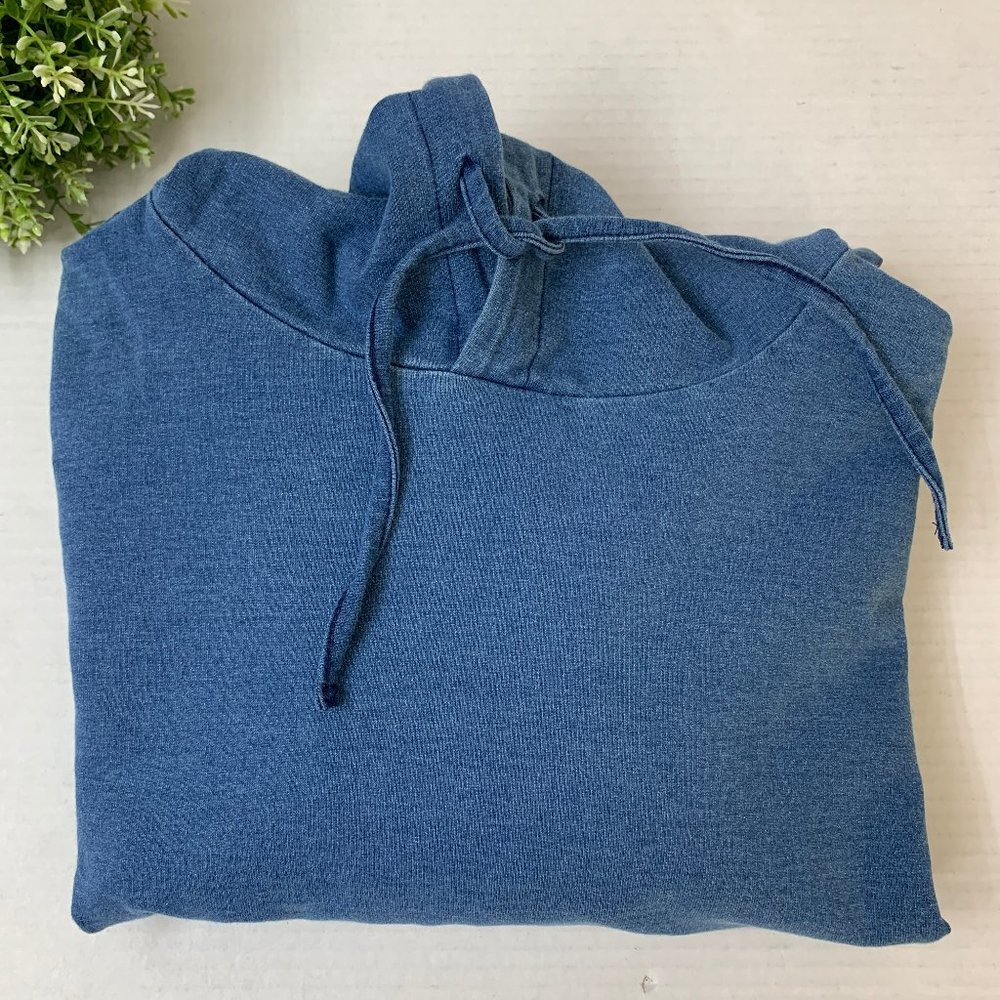 $158 Slate & Stone Men's Jersey Hoodie XL Chambray Blue